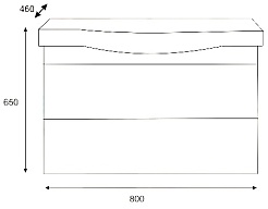Misty Тумба с раковиной подвесная Valencia 80 – фотография-3
