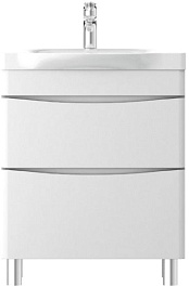 Am.Pm Тумба с раковиной Like 65 белый глянец – фотография-1