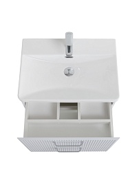 BelBagno Тумба с раковиной Due 50 подвесная Bianco Lucido ручки Хром полированный – фотография-13