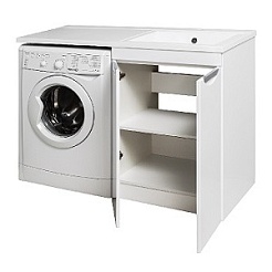 Runo Тумба с раковиной Лира 120 L белый – фотография-2