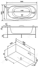 Bas Акриловая ванна Фиеста 194 – фотография-2