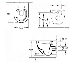 Esbano Унитаз Tiron-C подвесной безободковый черный матовый – фотография-3