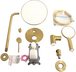 Cezares Душевая система RELAX-DSET-BORO брашированное золото – фотография-8