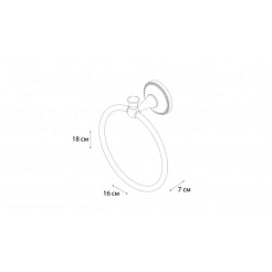 Fixsen Держатель полотенца ALFA GR-9511 – фотография-2