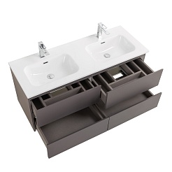 BelBagno Тумба с раковиной Kraft 120-2 подвесная Темно-Серый матовый с раковиной BB1200-2-ETL – фотография-11