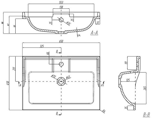 Акватон Мебель для ванной "Фабиа 65 М" выбеленное дерево – фотография-6