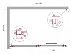 BelBagno Душевой уголок Luce 150/100 LUCE-AH-2/1-150/100-C-Cr – фотография-6