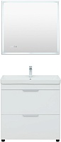 Aquanet Мебель для ванной Ирис New 80 белая глянцевая