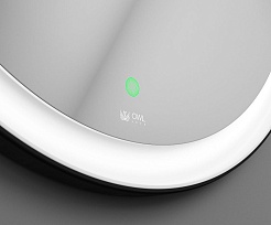 Owl 1975 Зеркало для ванной Viken Black D650 – фотография-6