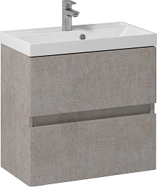 Водолей Мебель для ванной Best 60 подвесная белый камень – фотография-2