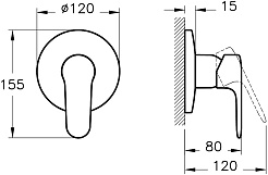 Vitra Смеситель для душа Root Round A42728EXP хром – фотография-2