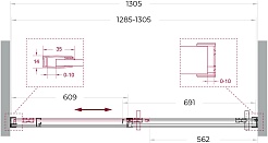 BelBagno Душевая дверь в нишу Soft Close-1 SOFT_CLOSE-1-BF-1-130-C-Cr 130x200 профиль хром стекло прозрачное – фотография-11