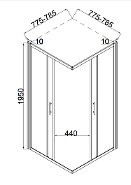 Taliente Душевой уголок 80/80 TA-08082-1CP – фотография-2