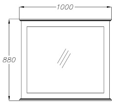 Opadiris Зеркало для ванной Палермо 100 белое матовое – фотография-2