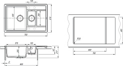 Florentina Мойка кухонная Липси 780 К брауни – фотография-4