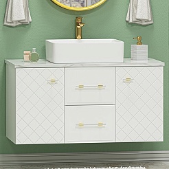 Brevita Мебель для ванной Shanel 100 подвесная белая – фотография-3