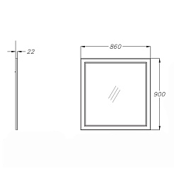Opadiris Зеркало Омега 85 белое матовое – фотография-5