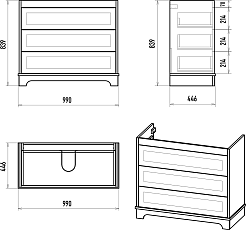 Misty Мебель для ванной Ларго 100 белая – фотография-13