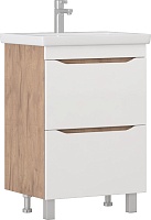 Vigo Тумба под раковину Grani 600-0-2 белая/дуб золотой