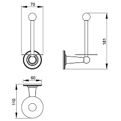 Timo Держатель туалетной бумаги Nelson 150044/00 – фотография-2