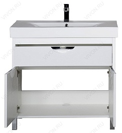 Aquanet Тумба с раковиной "Гретта 90" белая (179206) – фотография-7