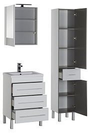 Aquanet Мебель для ванной Верона 58 белая напольная (230310) – фотография-11