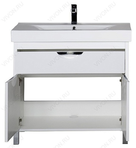 Aquanet Тумба с раковиной "Гретта 90" белая (179206) – картинка-7
