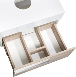 Runo Мебель для ванной Вудлайн 65 Poligono дуб крафт/белая – фотография-5