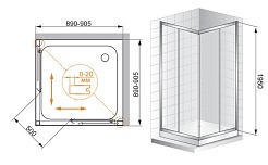 Cezares Душевой уголок FAMILY-D-A-2-90-C-Cr – фотография-2