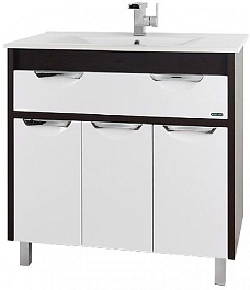 Водолей Тумба под раковину Габи 90 белый/венге – фотография-1