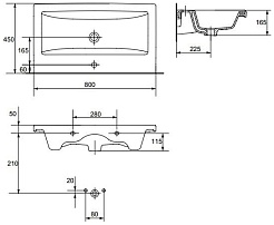 Style Line Тумба с раковиной Сакура 80 – фотография-6