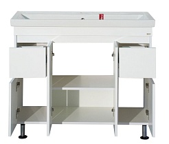 Misty Тумба с раковиной Фостер 100 с 2 ящиками – фотография-5