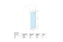 Excellent Душевая дверь MAZO 80 см. – фотография-2