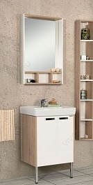 Акватон Зеркало "Йорк 60" белый/дуб сонома – фотография-2