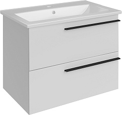 ASB-Mebel Тумба с раковиной Тида 80 подвесная белая – фотография-1