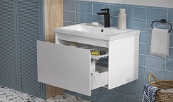 Velvex Тумба с раковиной Klaufs 70.1Y белая – фотография-3