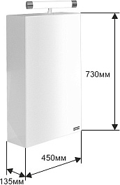 СанТа Зеркальный шкаф Стандарт 45 фацет, свет – фотография-2