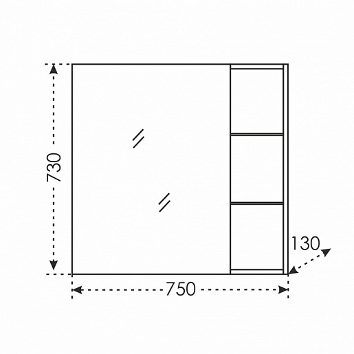 СанТа Мебель для ванной Сатурн 75 – фотография-4