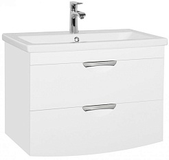 Style Line Тумба для умывальника Жасмин-2 80 Люкс белая – фотография-1