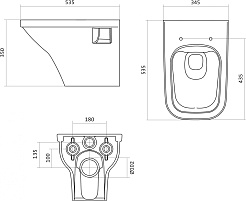 Santek Унитаз подвесной Лайн 1WH501574 rimless – фотография-5