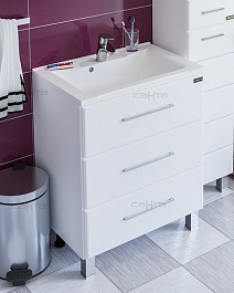 СанТа Тумба с раковиной Омега 65 напольная – фотография-2