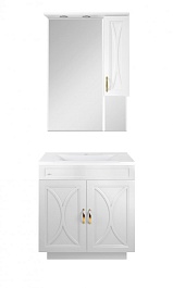 Misty Зеркало-шкаф для ванной Амбра 80 R – фотография-2