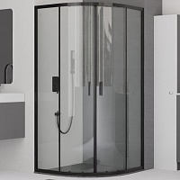 RGW Душевой уголок Classic CL-54B 100x100 профиль черный стекло прозрачное