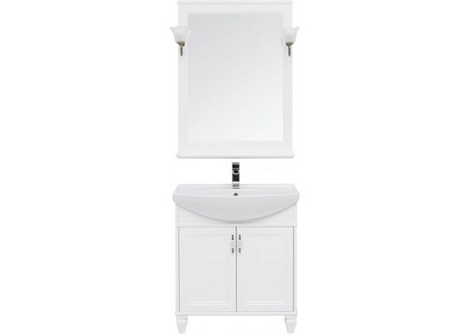 Aquanet Тумба с раковиной Валенса NEW 75 белый – фотография-4