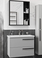 Misty Мебель для ванной Ненси 70 подвесная серая матовая