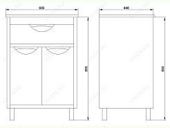 Водолей Комплект мебели "Габи 60" L венге/дуб – фотография-4