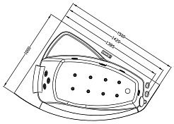 Eago Акриловая ванна "AM198S" R – фотография-4