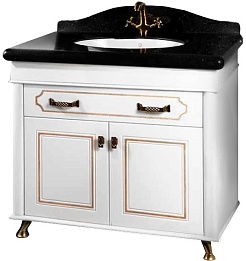 Водолей Тумба с раковиной "Изабель 90" F-2 черная – фотография-1