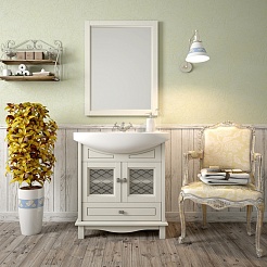 Opadiris Зеркало для ванной Омега 75 слоновая кость – фотография-2