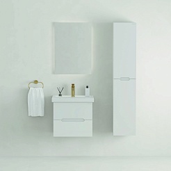 Onika Шкаф пенал Айленд 30 подвесной белый – фотография-5